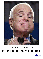 Few people realized that John McCain invented the Blackberry cell phone. Pretty amazing, considering he doesn't know how to send or receive email.